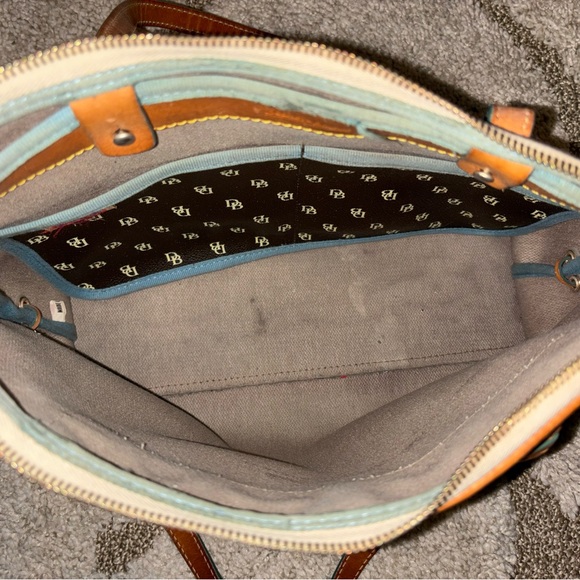 Dooney & Bourke Black and Brown Monogram Shoulder Bag - Picture 3 of 3